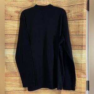 🔥MENS BLACK MOCK TURTLENECK SHIRT CROFT & BARROW